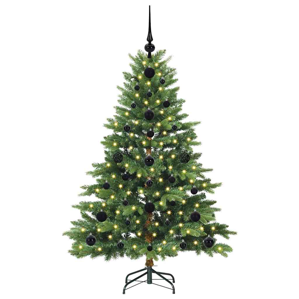 vidaXL Artificial Christmas Tree with 150 LEDs Green 120 cm PE and PVC
