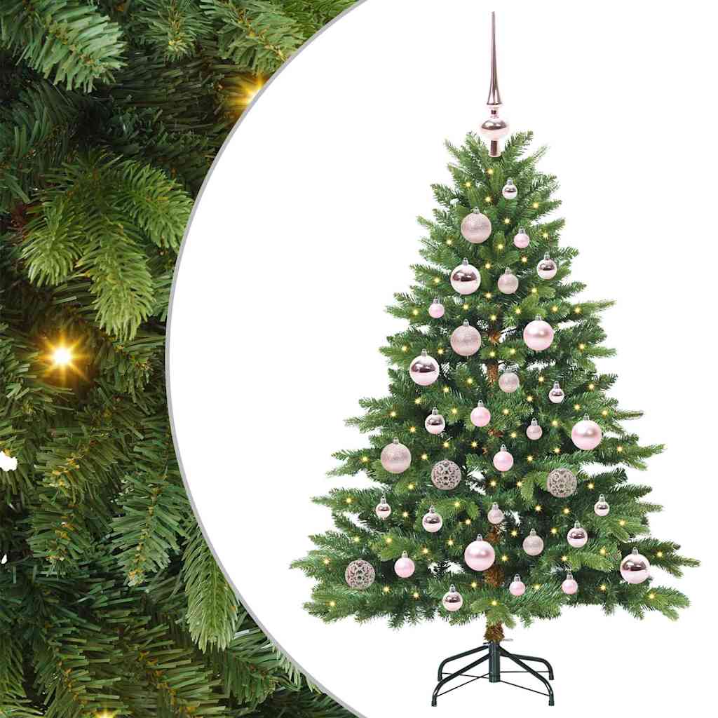 vidaXL Artificial Christmas Tree with 150 LEDs Green 120 cm PE and PVC
