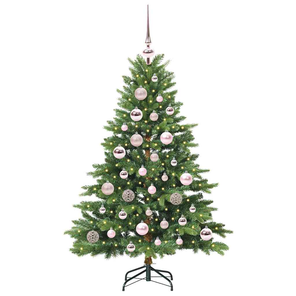 vidaXL Artificial Christmas Tree with 150 LEDs Green 120 cm PE and PVC