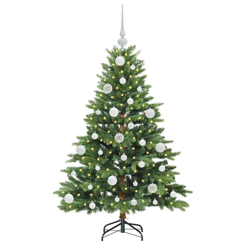 vidaXL Artificial Christmas Tree with 150 LEDs Green 120 cm PE and PVC