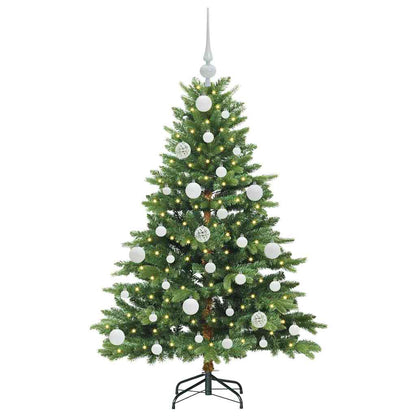 vidaXL Artificial Christmas Tree with 150 LEDs Green 120 cm PE and PVC