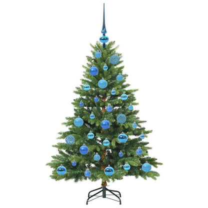 vidaXL Artificial Christmas Tree with 150 LEDs Green 120 cm PE and PVC