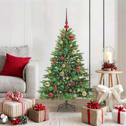 vidaXL Artificial Christmas Tree with 150 LEDs Green 120 cm PE and PVC