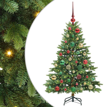 vidaXL Artificial Christmas Tree with 150 LEDs Green 120 cm PE and PVC