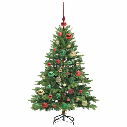 vidaXL Artificial Christmas Tree with 150 LEDs Green 120 cm PE and PVC