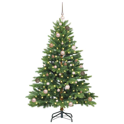 vidaXL Artificial Christmas Tree with 150 LEDs Green 150 cm PE and PVC