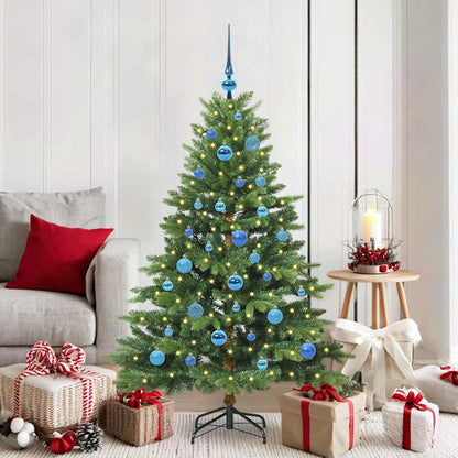 vidaXL Artificial Christmas Tree with 150 LEDs Green 150 cm PE and PVC