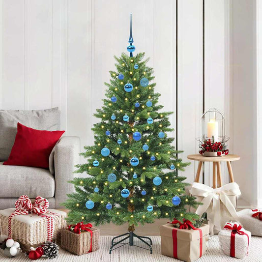 vidaXL Artificial Christmas Tree with 150 LEDs Green 150 cm PE and PVC