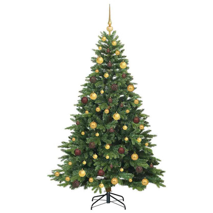 vidaXL Artificial Christmas Tree with 300 LEDs Green 180 cm PE and PVC