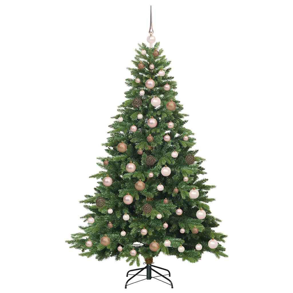 vidaXL Artificial Christmas Tree with 300 LEDs Green 180 cm PE and PVC