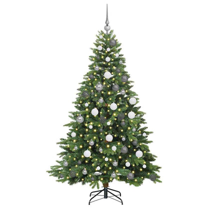 vidaXL Artificial Christmas Tree with 300 LEDs Green 180 cm PE and PVC