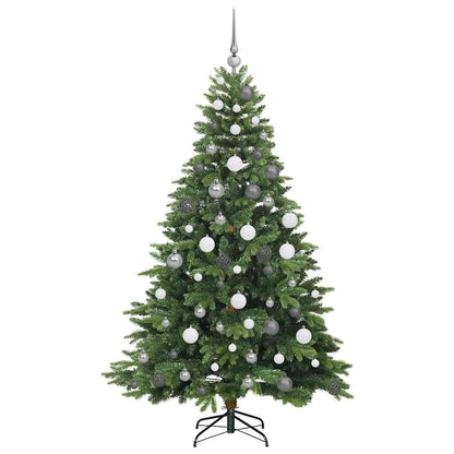 vidaXL Artificial Christmas Tree with 300 LEDs Green 180 cm PE and PVC