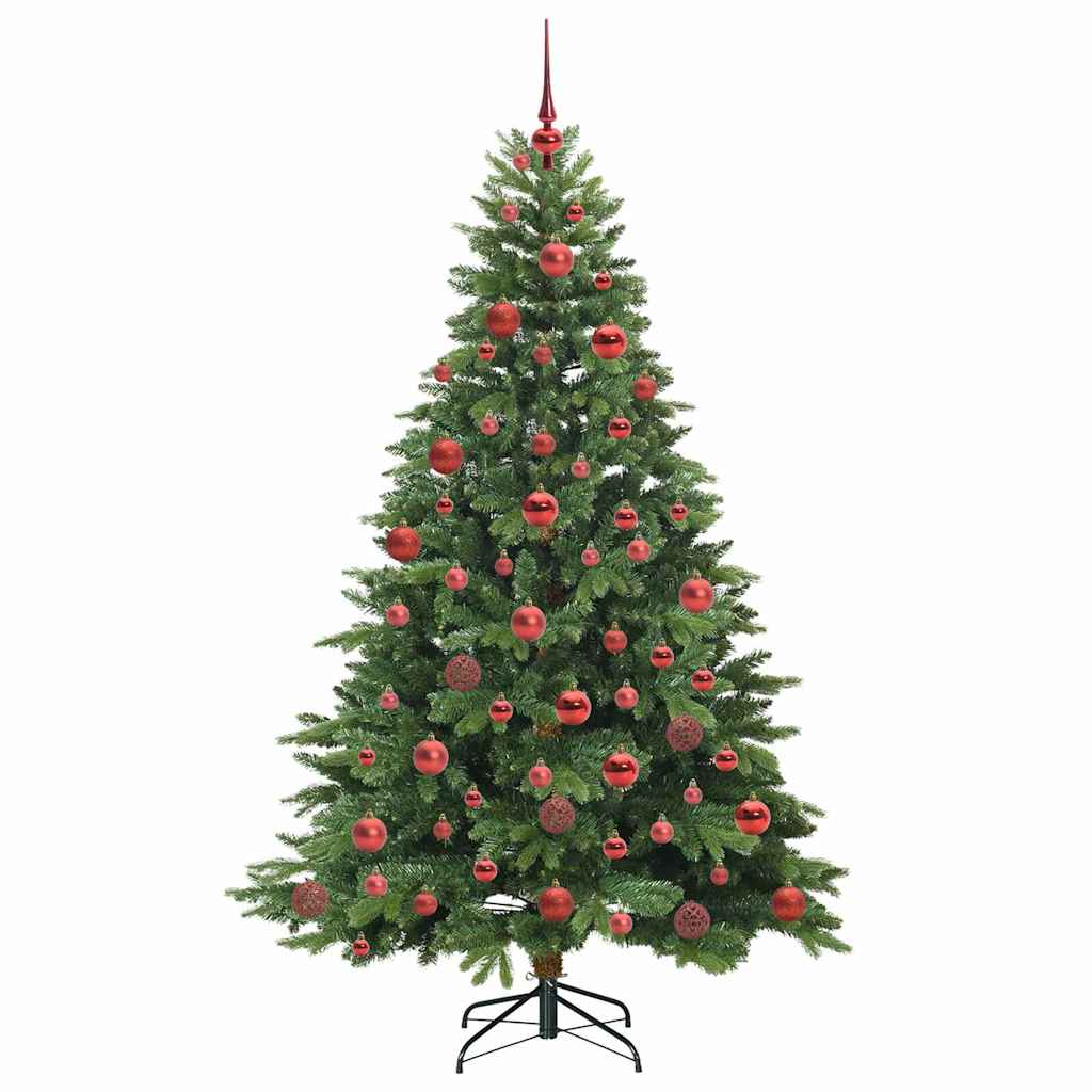vidaXL Artificial Christmas Tree with 300 LEDs Green 180 cm PE and PVC
