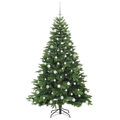 vidaXL Artificial Christmas Tree with 300 LEDs Green 180 cm PE and PVC