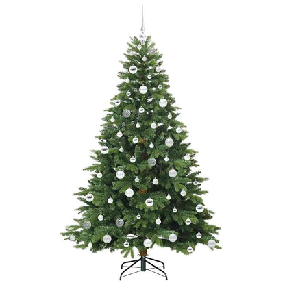 vidaXL Artificial Christmas Tree with 300 LEDs Green 180 cm PE and PVC