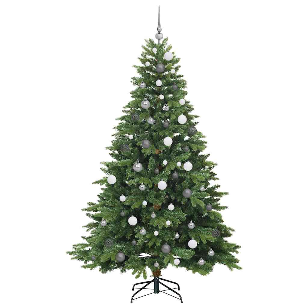 vidaXL Artificial Christmas Tree with 300 LEDs Green 210 cm PE and PVC