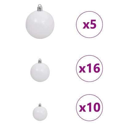 vidaXL Artificial Christmas Tree with 300 LEDs Green 210 cm PE and PVC