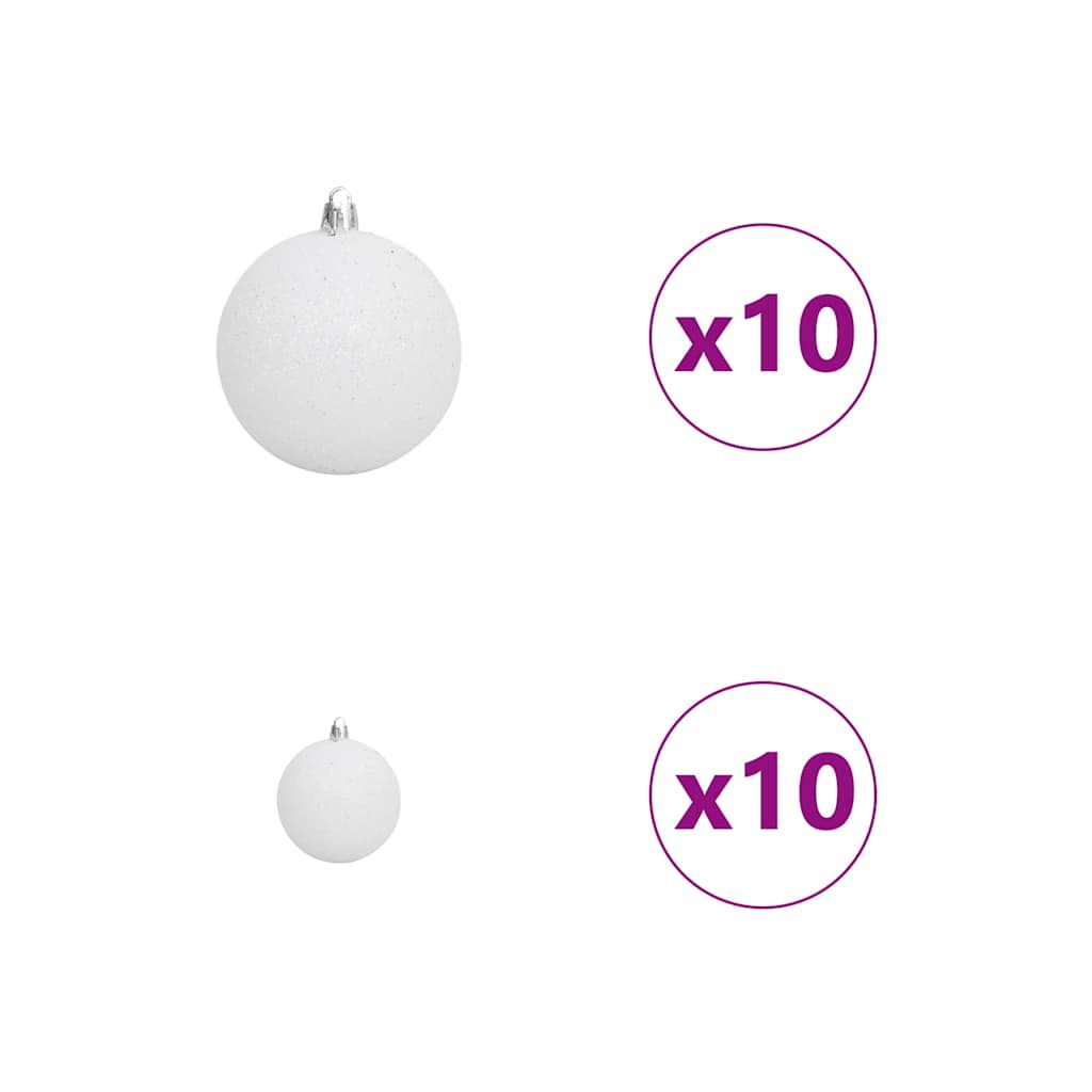 vidaXL Artificial Christmas Tree with 300 LEDs Green 210 cm PE and PVC