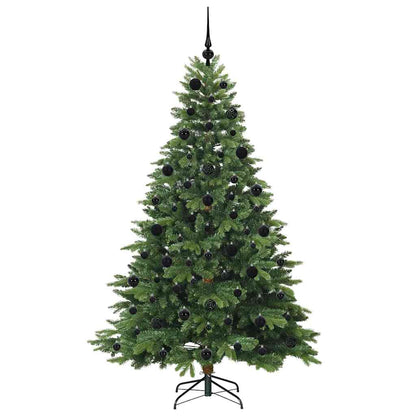 vidaXL Artificial Christmas Tree with 300 LEDs Green 210 cm PE and PVC