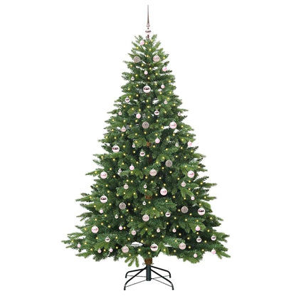 vidaXL Artificial Christmas Tree with 300 LEDs Green 210 cm PE and PVC