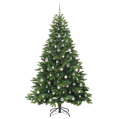 vidaXL Artificial Christmas Tree with 300 LEDs Green 210 cm PE and PVC
