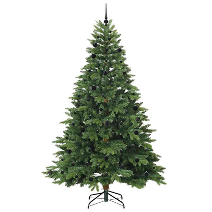 vidaXL Artificial Christmas Tree with 300 LEDs Green 240 cm PE and PVC