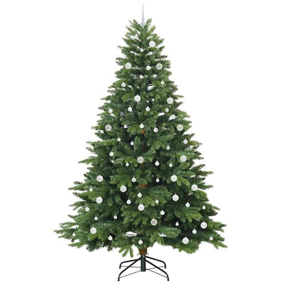 vidaXL Artificial Christmas Tree with 300 LEDs Green 240 cm PE and PVC