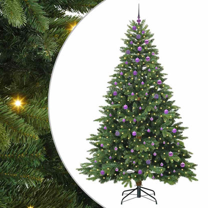 vidaXL Artificial Christmas Tree with 300 LEDs Green 240 cm PE and PVC