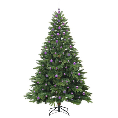 vidaXL Artificial Christmas Tree with 300 LEDs Green 240 cm PE and PVC