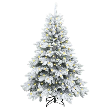 vidaXL Artificial Christmas Tree with 150 LEDs White 120 cm PE and PVC
