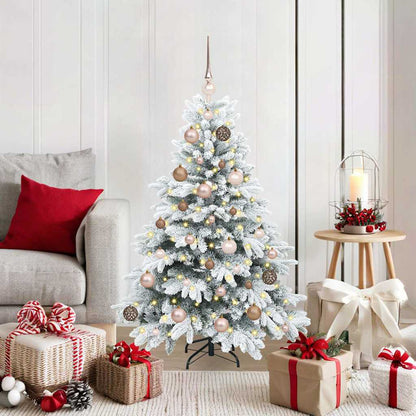 vidaXL Artificial Christmas Tree with 150 LEDs White 120 cm PE and PVC