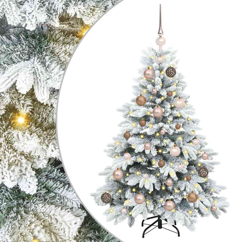 vidaXL Artificial Christmas Tree with 150 LEDs White 120 cm PE and PVC