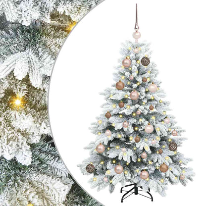 vidaXL Artificial Christmas Tree with 150 LEDs White 120 cm PE and PVC