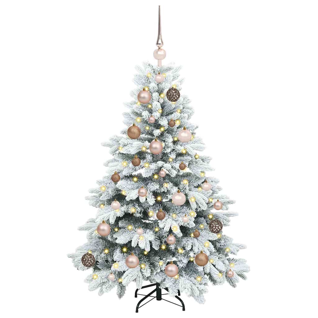 vidaXL Artificial Christmas Tree with 150 LEDs White 120 cm PE and PVC