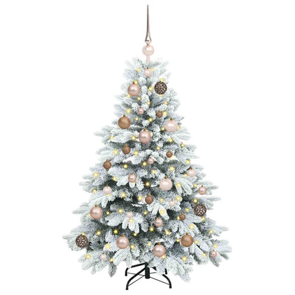 vidaXL Artificial Christmas Tree with 150 LEDs White 120 cm PE and PVC