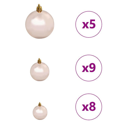 vidaXL Artificial Christmas Tree with 150 LEDs White 120 cm PE and PVC