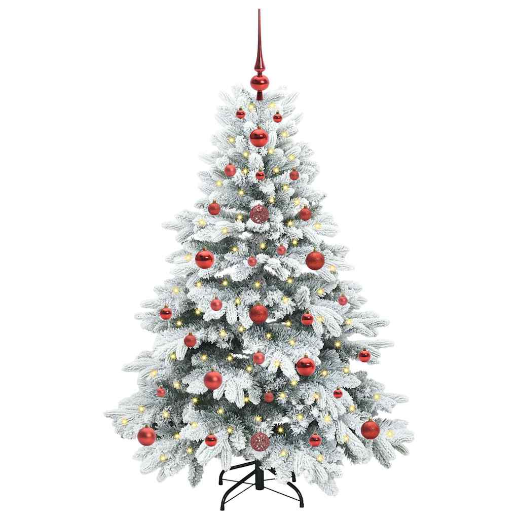 vidaXL Artificial Christmas Tree with 150 LEDs White 120 cm PE and PVC