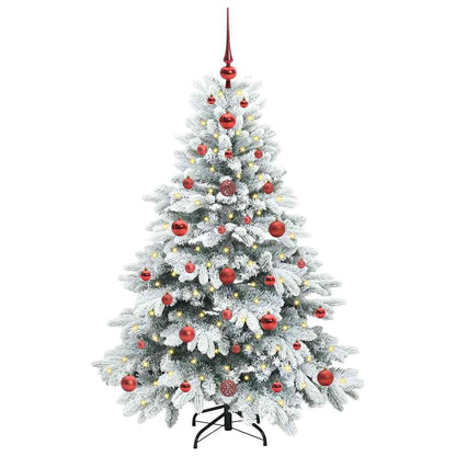 vidaXL Artificial Christmas Tree with 150 LEDs White 120 cm PE and PVC