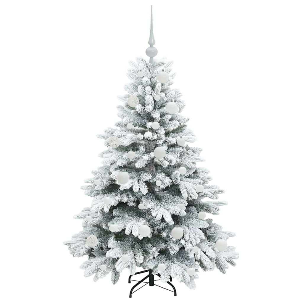 vidaXL Artificial Christmas Tree with 150 LEDs White 120 cm PE and PVC