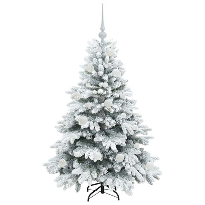 vidaXL Artificial Christmas Tree with 150 LEDs White 120 cm PE and PVC