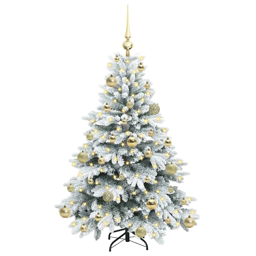 vidaXL Artificial Christmas Tree with 150 LEDs White 120 cm PE and PVC