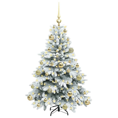vidaXL Artificial Christmas Tree with 150 LEDs White 120 cm PE and PVC