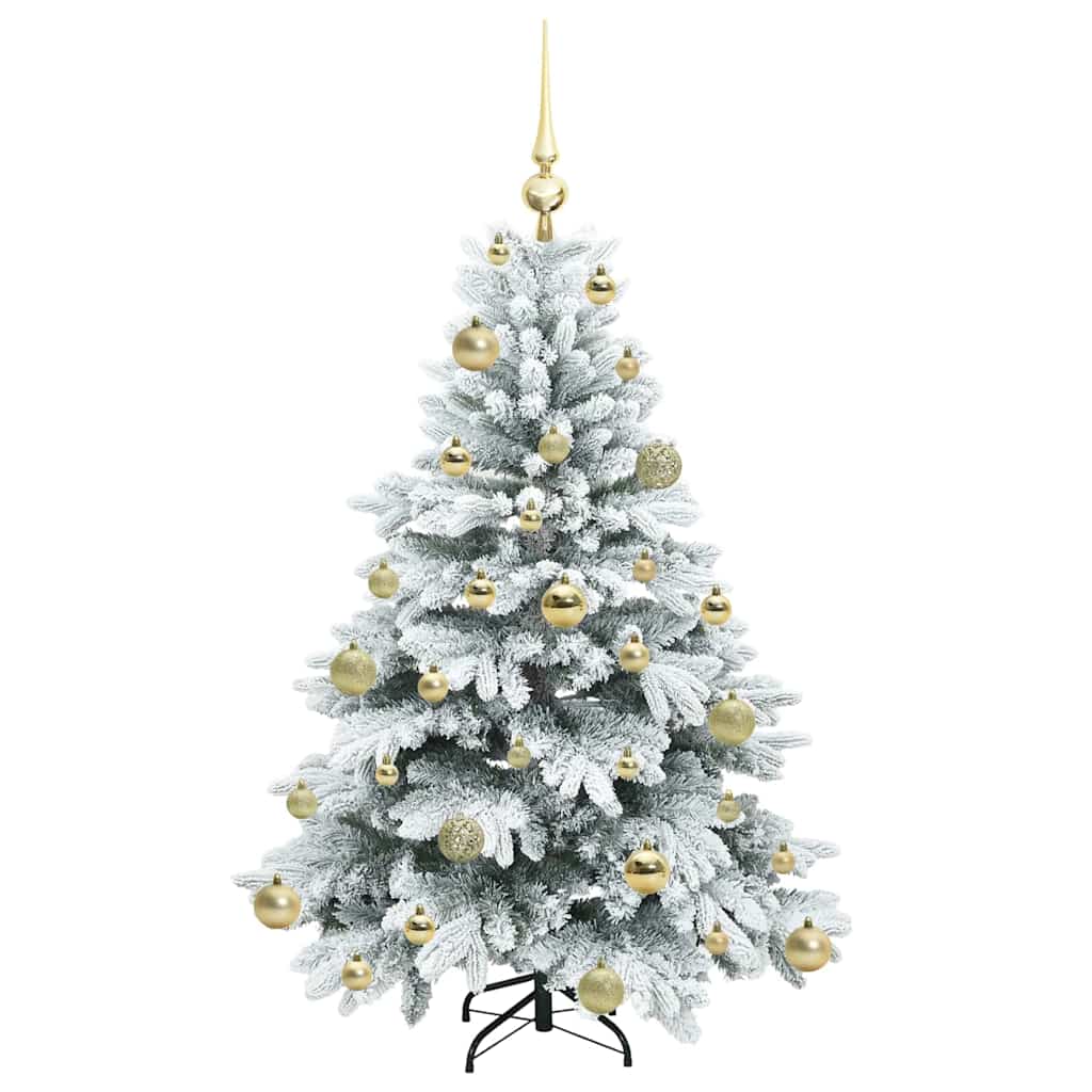 vidaXL Artificial Christmas Tree with 150 LEDs White 120 cm PE and PVC