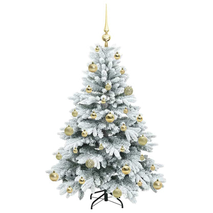 vidaXL Artificial Christmas Tree with 150 LEDs White 120 cm PE and PVC
