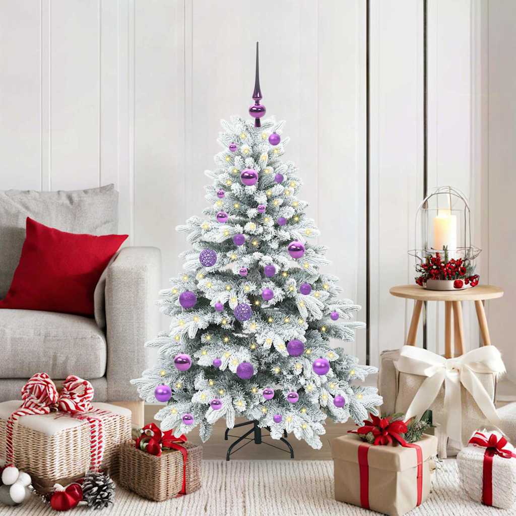 vidaXL Artificial Christmas Tree with 150 LEDs White 120 cm PE and PVC