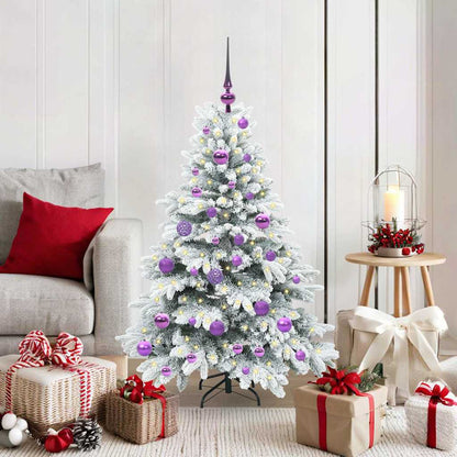 vidaXL Artificial Christmas Tree with 150 LEDs White 120 cm PE and PVC