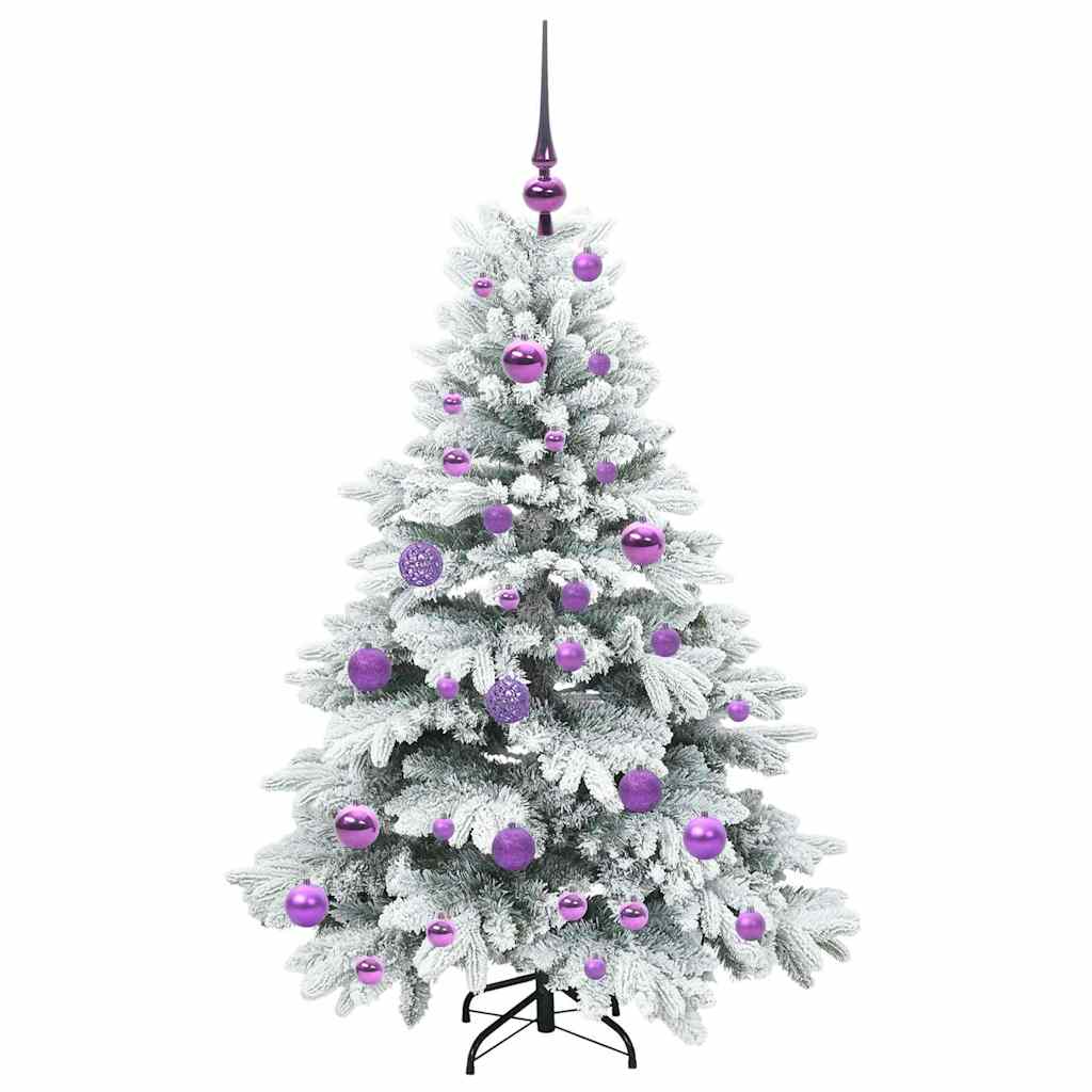 vidaXL Artificial Christmas Tree with 150 LEDs White 120 cm PE and PVC