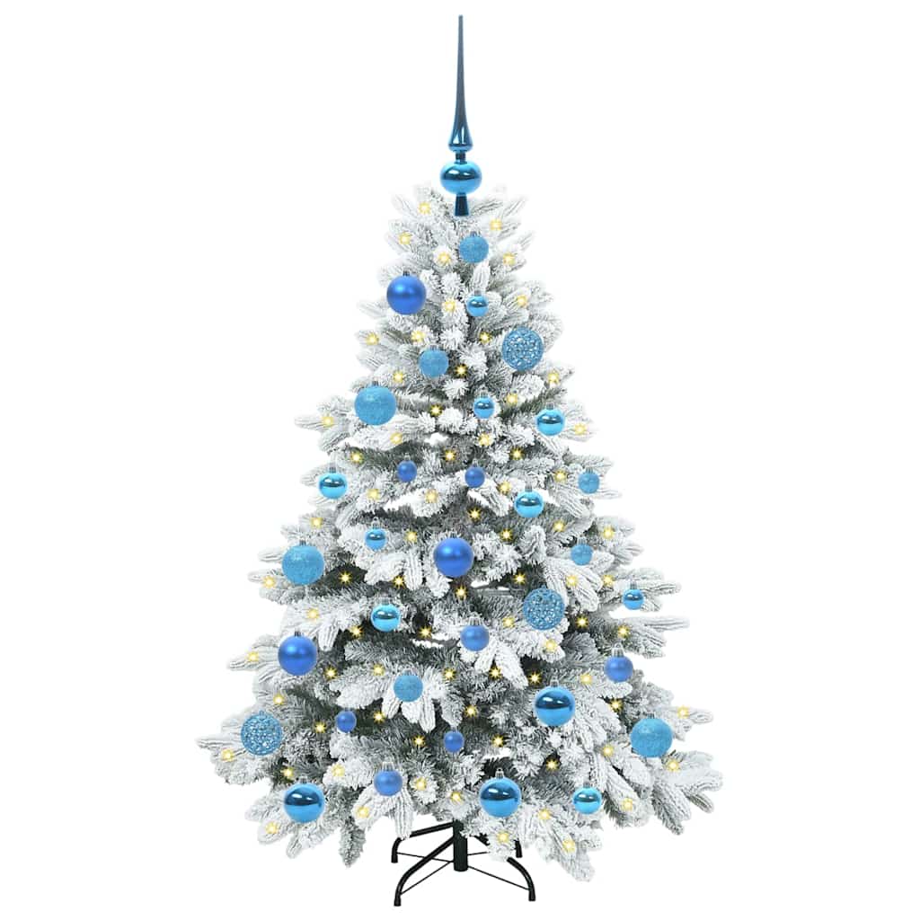 vidaXL Artificial Christmas Tree with 150 LEDs White 120 cm PE and PVC