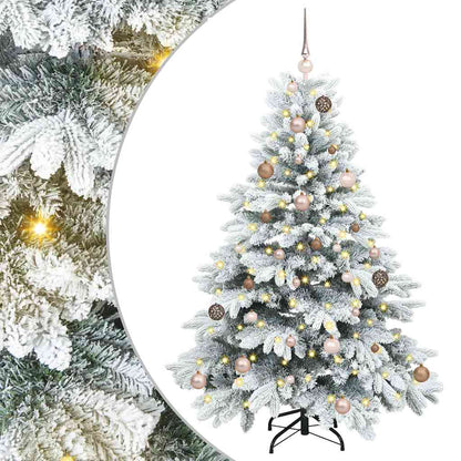 vidaXL Artificial Christmas Tree with 150 LEDs White 150 cm PE and PVC