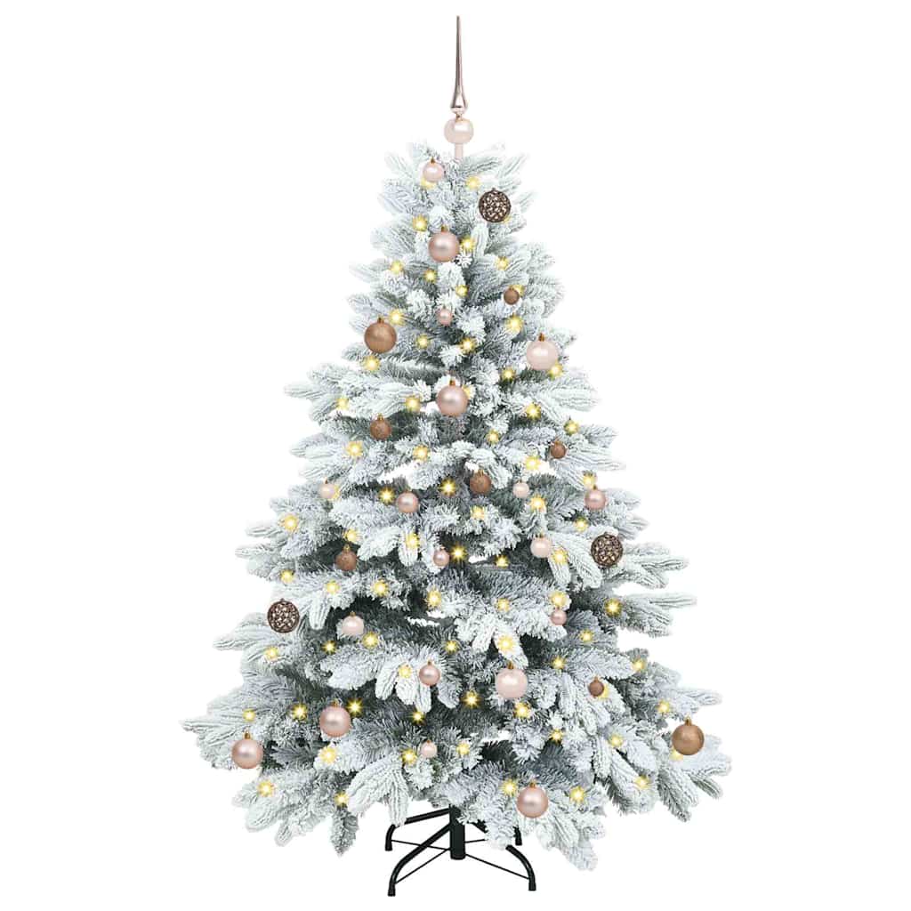 vidaXL Artificial Christmas Tree with 150 LEDs White 150 cm PE and PVC